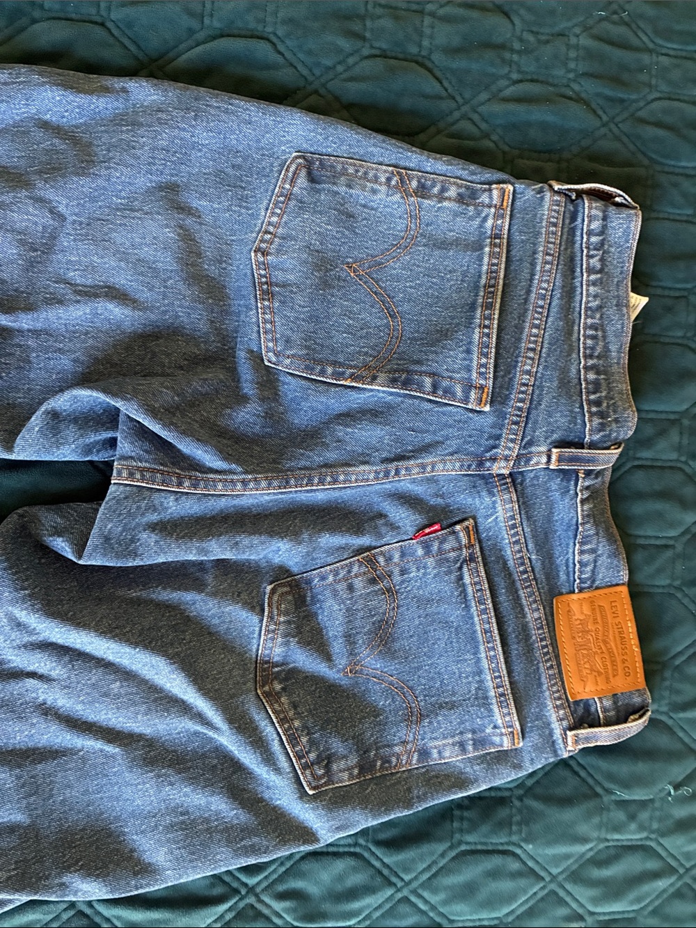 Levi’s Premium Wedgie Straight Leg, Raw Hem, Big E (2019), 27x26, $98 MSRP
